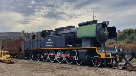 La locomotora Samper en el Museo Minero, MWINAS, pozo de san Juan. Andorra