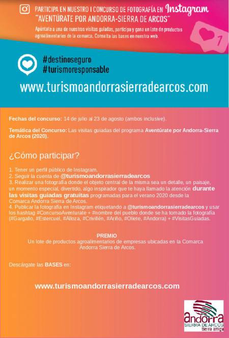 AVENTURATE  POR ANDORRA-SIERRA DE ARCOS. Concurso fotogr�fico en Instagram