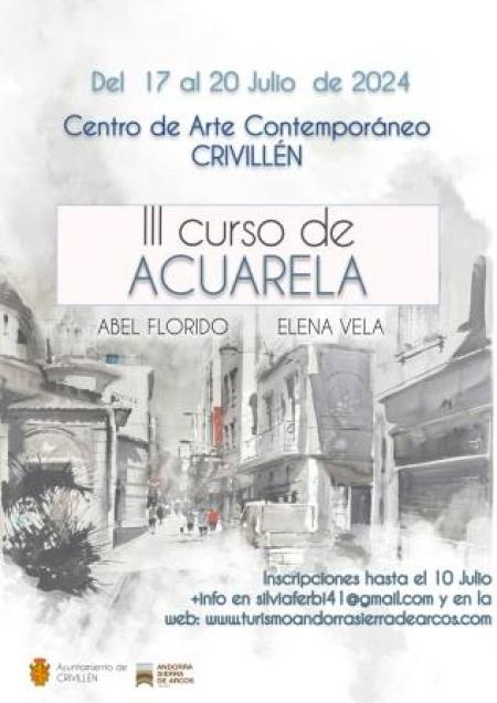 III Curso de Acuarela en el CAC Pablo Serrano, Crivill�n. 