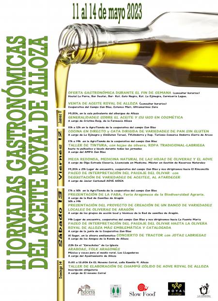 II Jornadas sobre el AOVE Royal de Alloza que se celebrar�n del 11 al 14 de mayo.